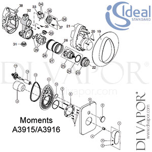 Ideal Standard Moments A3915/A3916 Shower Spare Parts - IDL DV 378